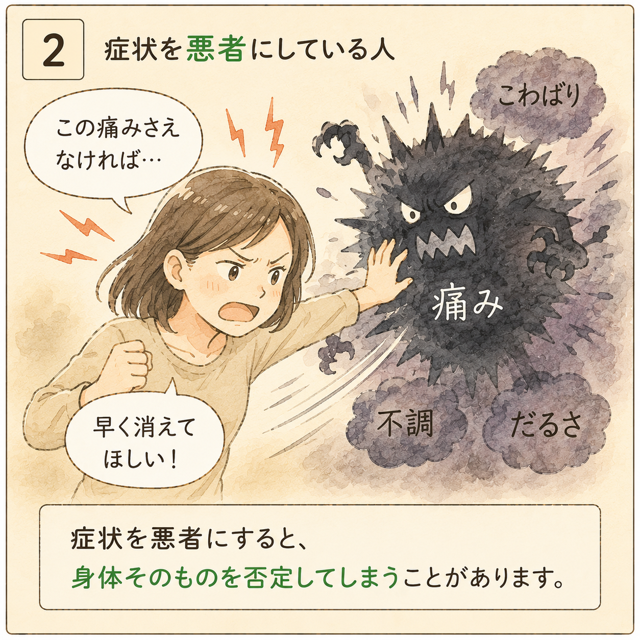 当院の考え 漫画2コマ目